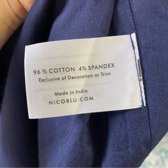 NicoBlu Coralie Sheath Dress Beaded Neckline Size 10 Shell Print Blue NEW $298 - Picture 13 of 16